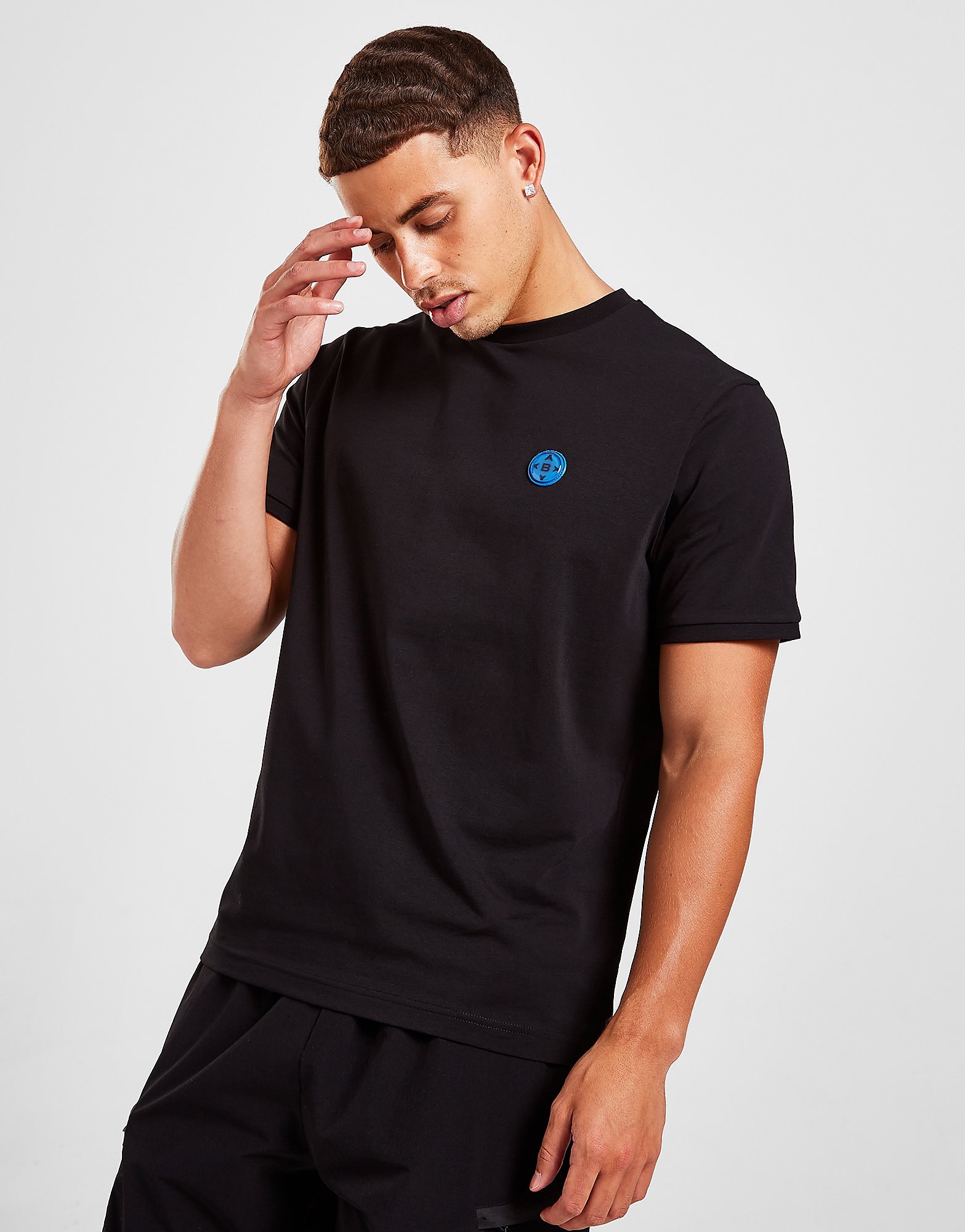 Mens Compass Maglia - Nero, nero nero Uomo taglia M