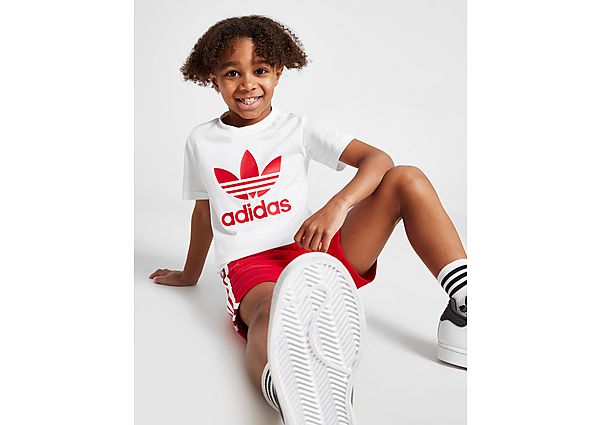 Adidas Originals Trefoil T-Shirt Shorts Set Children White Kind White