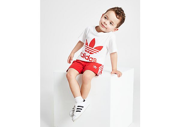 Adidas Originals Trefoil T-Shirt Shorts Set Infant Better Scarlet Better Scarlet