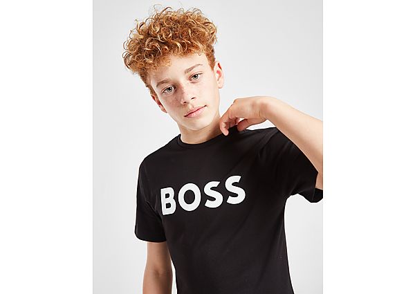 Boss Large Logo T-Shirt Junior Black Kind Black
