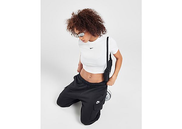 Nike Essential Slim Crop Top White- Dames White