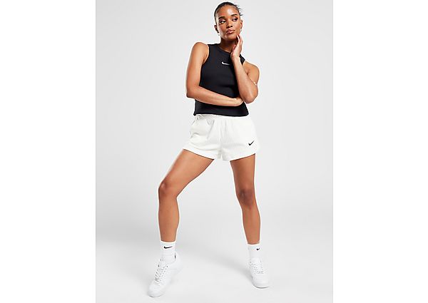 Nike Sportswear Geribde jersey damesshorts met hoge taille Sail Black- Dames Sail Black