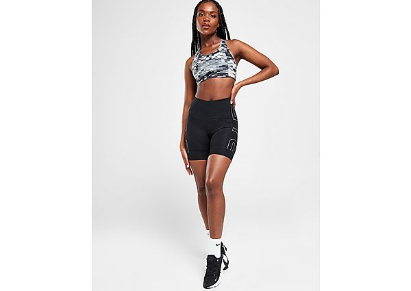 Nike Air hardloopshorts met halfhoge taille en print voor dames (18 cm) Black White- Dames Black White