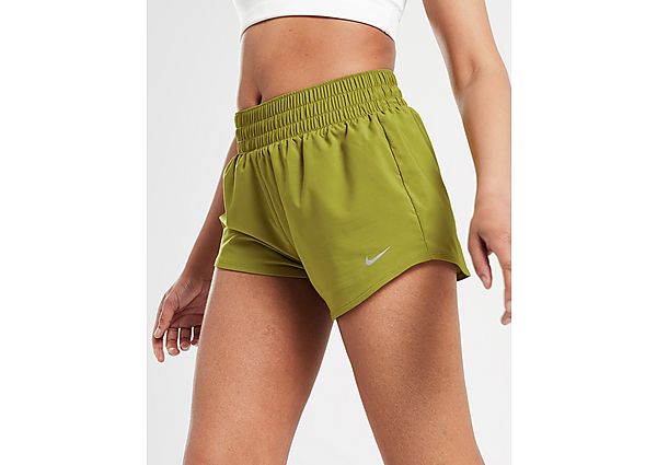 Nike Damesshorts met middelhoge taille en binnenbroekje (8 cm) Dri-FIT One Green- Dames Green