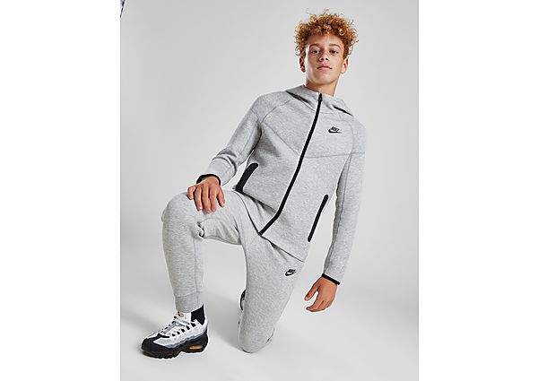 Nike Hoodie met rits voor jongens Sportswear Tech Fleece Dark Grey Heather Black Black Dark Grey Heather Black Black