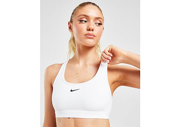 Nike Swoosh Sport-bh met medium ondersteuning en pad uit één stuk White- Dames White