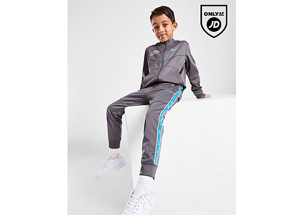 Nike Tape Poly Full Zip Tracksuit Children Grey