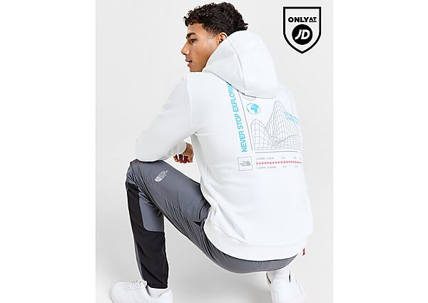 The North Face Mountain Scale Hoodie White- Heren White