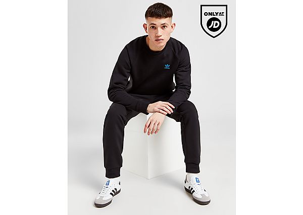Adidas Originals Trefoil Essential Crew Sweatshirt Black- Heren Black