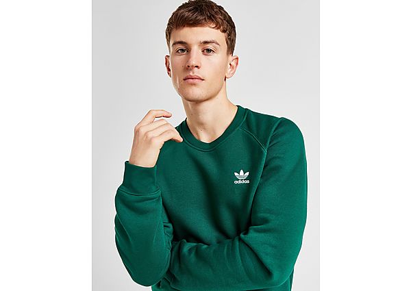 Adidas Originals Trefoil Essential Crew Sweatshirt Green- Heren Green