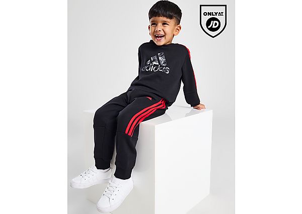 Adidas Badge of Sport Camo Infill Tracksuit Infant Black