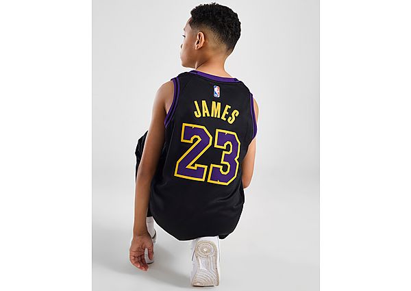 Nike NBA LA Lakers City Edition James #23 Jersey Junior - Mens, Black