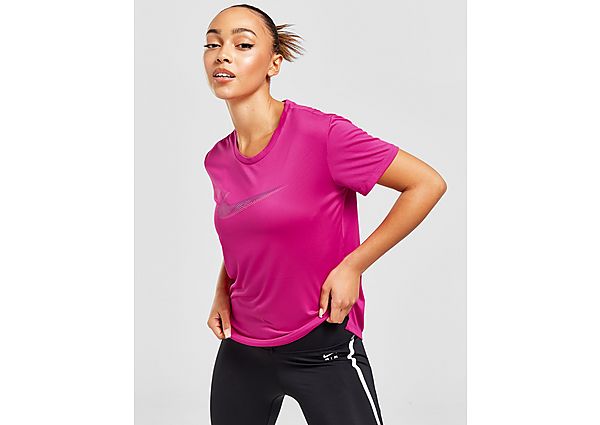 Nike Training Swoosh Short Sleeve T-Shirt Pink- Dames Pink