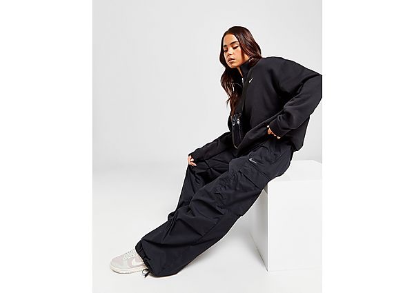 Nike Ruimvallende geweven cargobroek voor dames met hoge taille Sportswear Black- Dames Black