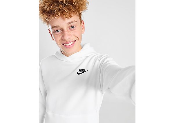Nike Hoodie voor kids Sportswear Club Fleece White Black