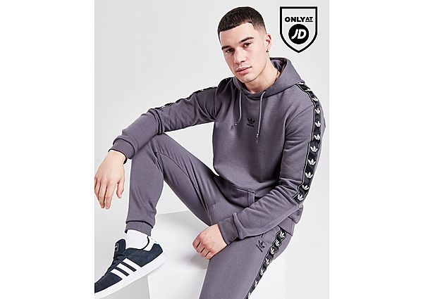 Adidas Originals Tape Overhead Hoodie Heren Grey- Heren Grey