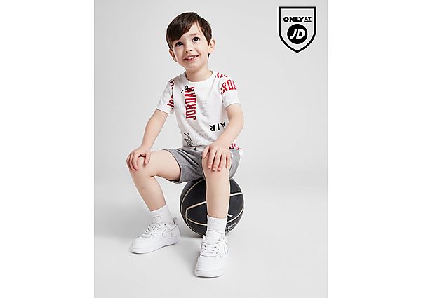 Jordan All Over Print T-Shirt Shorts Set Infant White