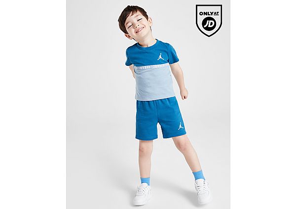 Jordan Colour Block Tape T-Shirt Shorts Set Infant Blue