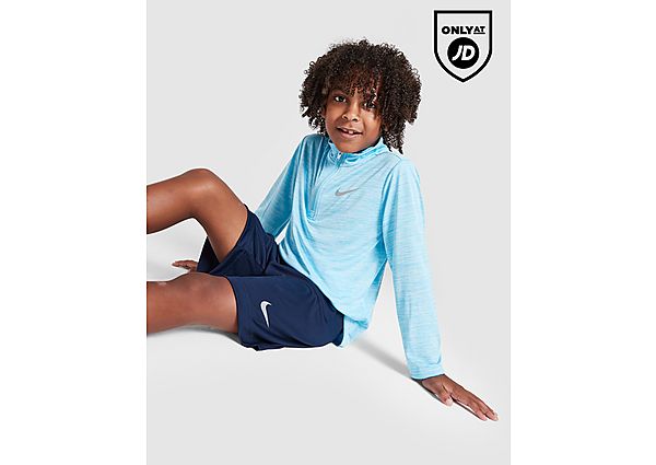 Nike Pacer 1 4 Zip Top Shorts Set Children Blue