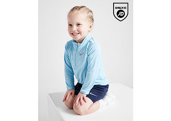 Nike Pacer 1 4 Zip Top Shorts Set Infant Blue