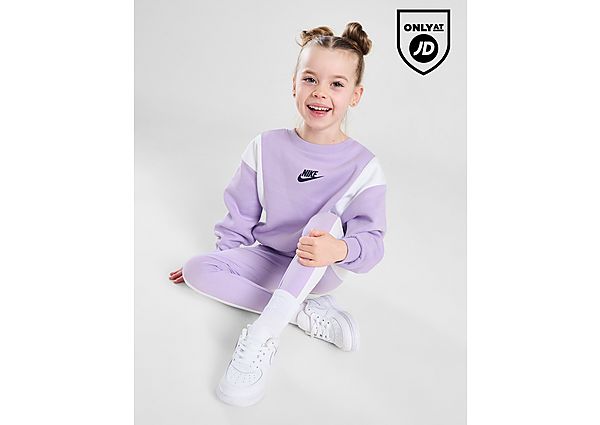 Nike ' Colour Block Tracksuit Children Purple