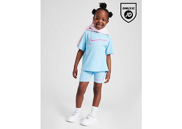 Nike Girls' Graphic T-Shirt Shorts Set Children Blue