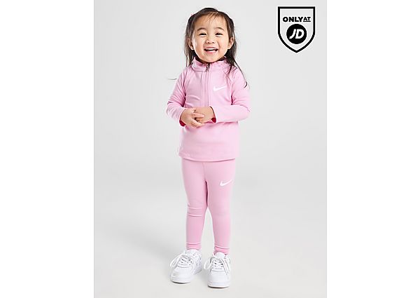 Nike ' Pacer 1 4 Zip Top Leggings Set Infant Pink