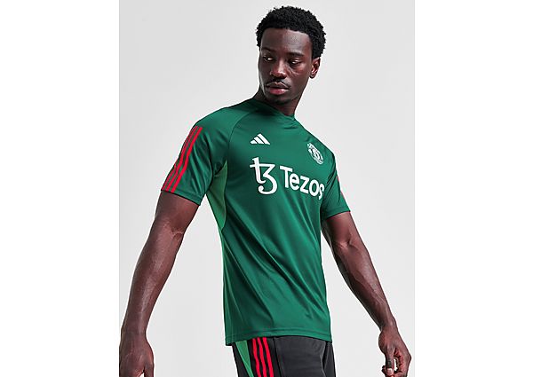 Adidas Manchester United FC Training Shirt Collegiate Green Core Green Active Red- Heren Collegiate Green Core Green Active Red