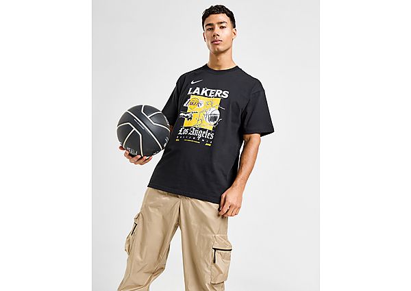 Nike NBA LA Lakers Courtside Max90 T-Shirt Black- Heren Black