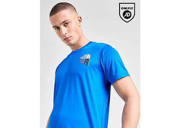 The North Face Performance Graphic T-Shirt Blue- Heren Blue