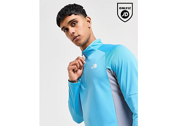 The North Face Performance 1 4 Zip Top Blue- Heren Blue