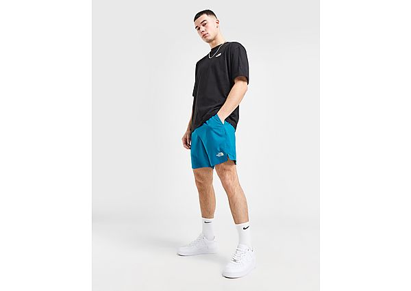 The North Face 24 7 All Over Print Shorts Blue- Heren Blue