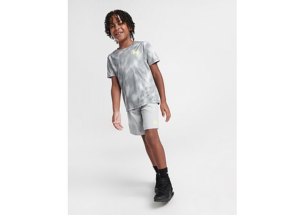 Under Armour Camo T-Shirt Shorts Set Children Grey