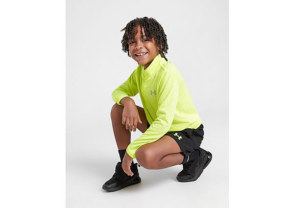 Under Armour 1 4 Zip Long Sleeve Top Shorts Set Children Green