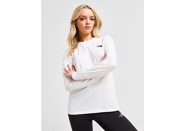 The North Face Simple Dome Long Sleeve T-Shirt White- Dames White