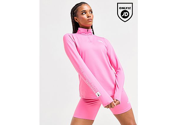 The North Face Outline 1 4 Zip Top Pink- Dames Pink