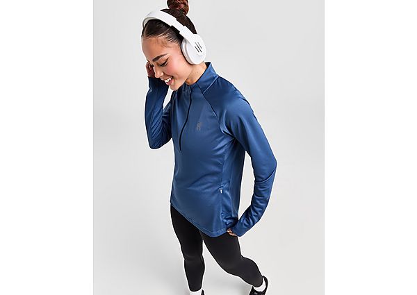 ON Running Climate 1 2 Zip Top Blue- Dames Blue