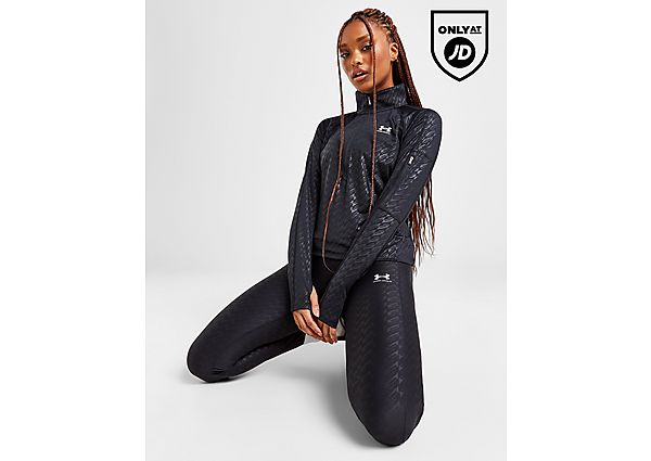 Under Armour Emboss All Over Print Tights Black- Dames Black