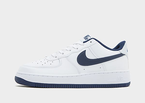 Nike Air Force 1 Low Junior - Mens, White/Football Grey/Midnight Navy
