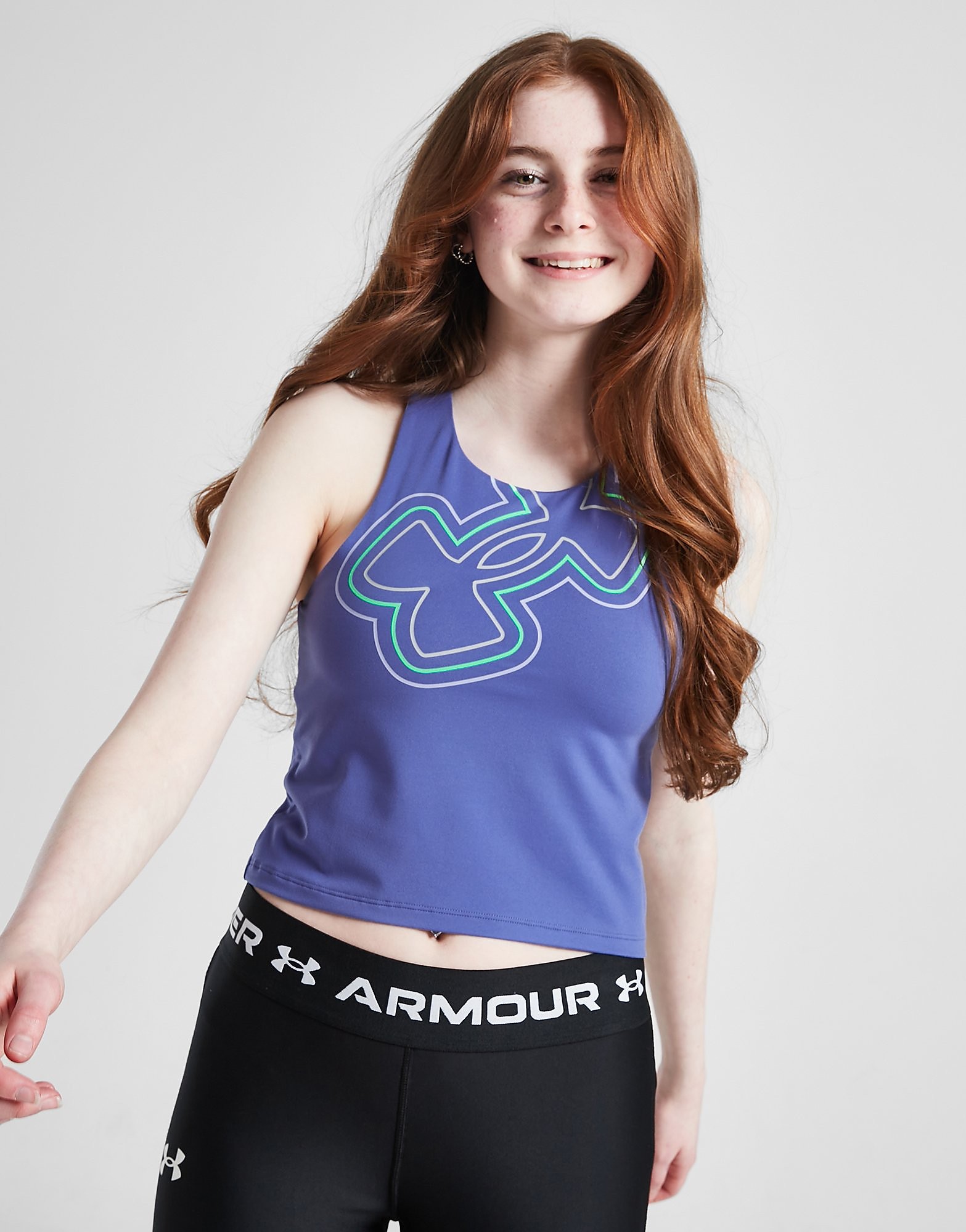 Under Armour Girls' Motion Branded Canottiera Crop Junior