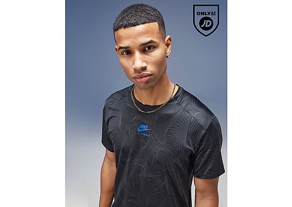 Nike Air Max Performance All Over Print T-Shirt Black- Heren Black