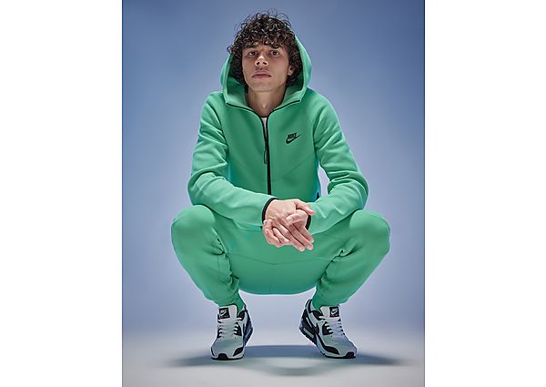 Nike Tech Fleece Full Zip Hoodie Heren Spring Green Black- Heren Spring Green Black