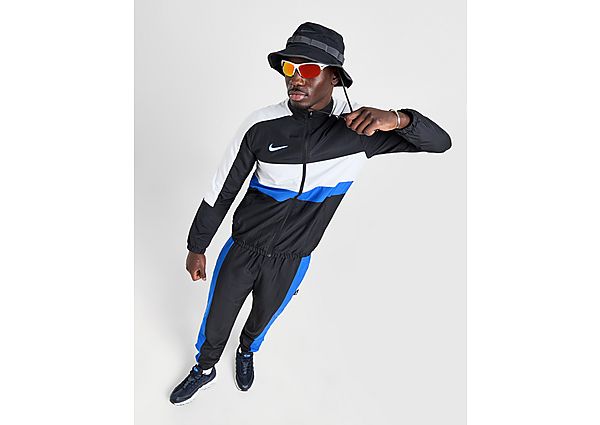 Nike Dri-FIT Woven Tracksuit - Mens, Black/White/Game Royal/White
