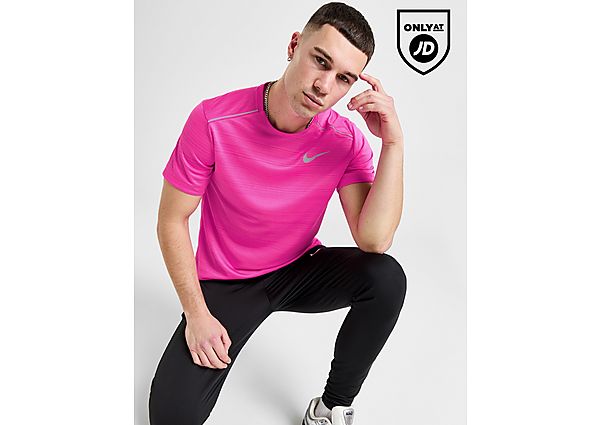 Nike Miler 1.0 T-Shirt Pink- Heren Pink