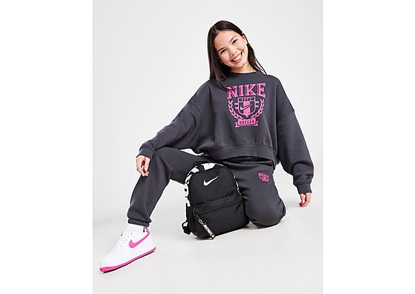 Nike Oversized sweatshirt van fleece met ronde hals voor meisjes Sportswear Anthracite- Dames Anthracite