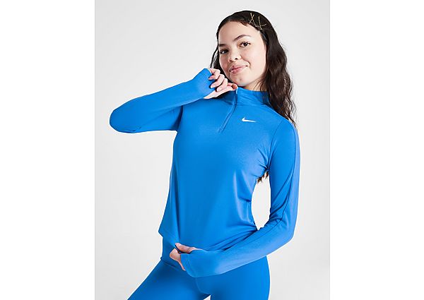Nike Top met halflange rits en lange mouwen voor meisjes Dri-FIT Light Photo Blue White Light Photo Blue White
