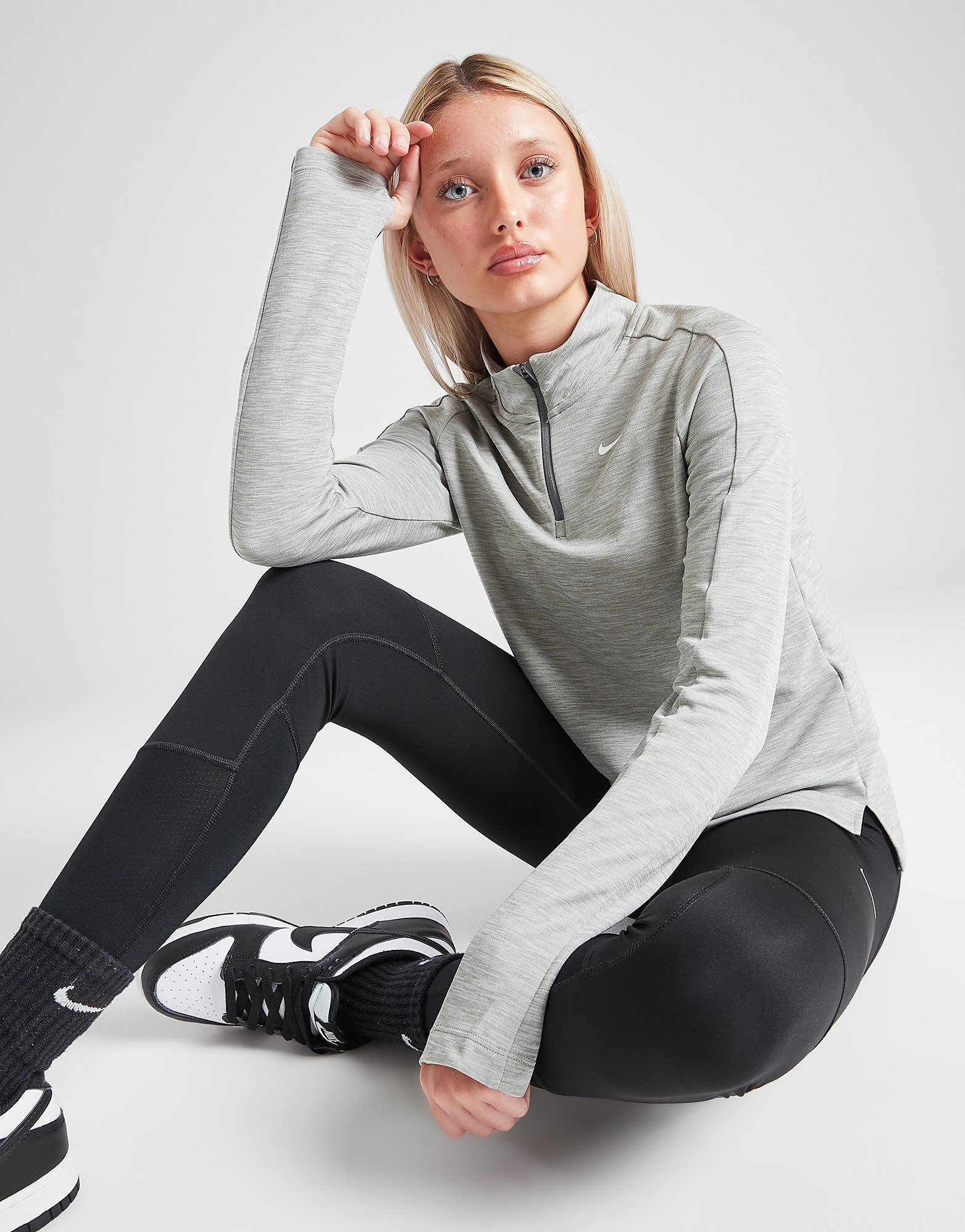 Nike Haut Zippé Fitness Junior Heather Heather