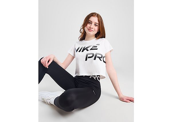 Nike Girls' Fitness Pro Crop T-Shirt Junior - Mens, White