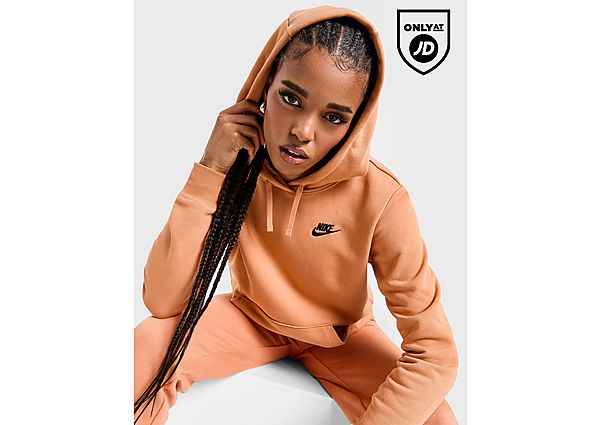 Nike Hoodie voor dames Sportswear Club Fleece Orange- Dames Orange
