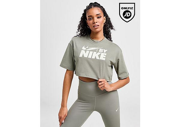 Nike Swoosh Crop T-Shirt Brown- Dames Brown